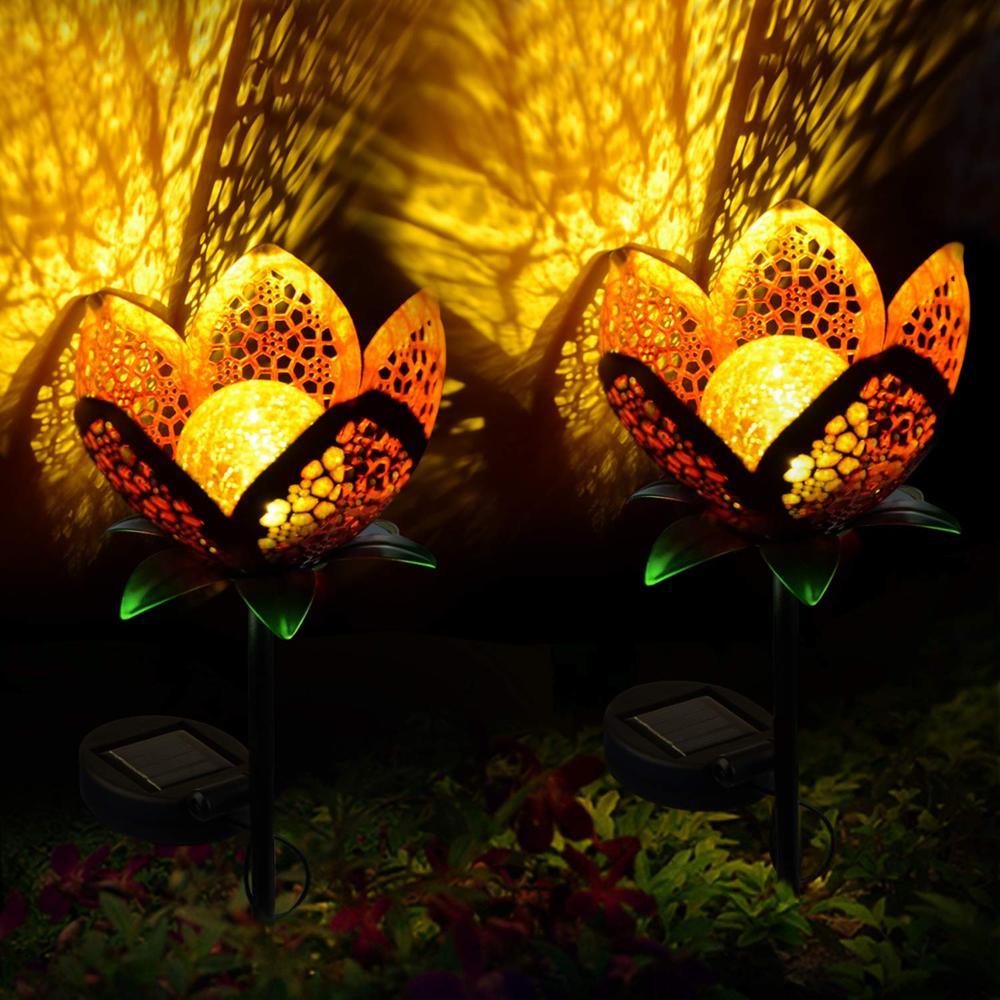 Solar-Powered Flower Garden Light
