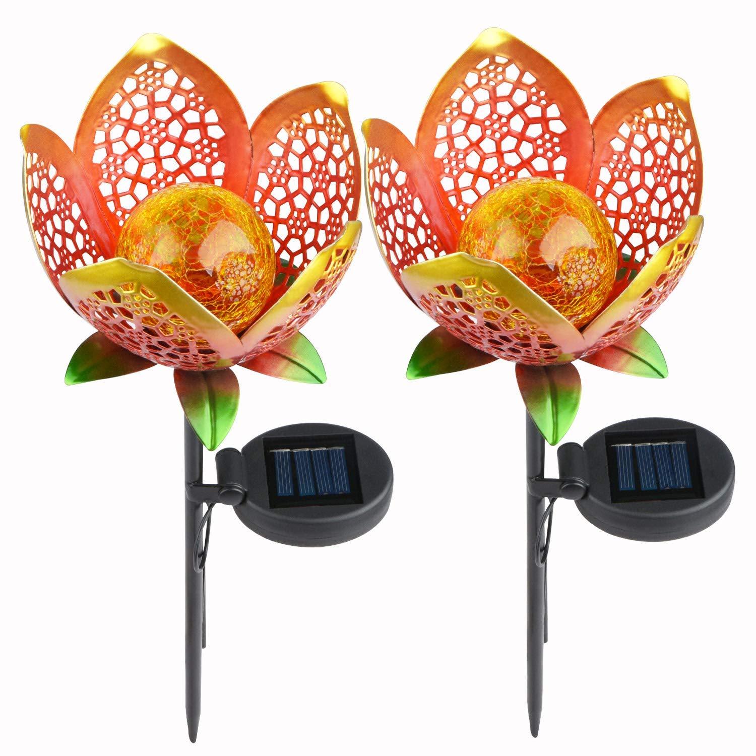 Solar-Powered Flower Garden Light