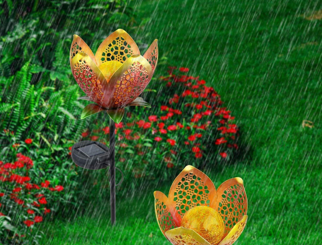 Solar-Powered Flower Garden Light