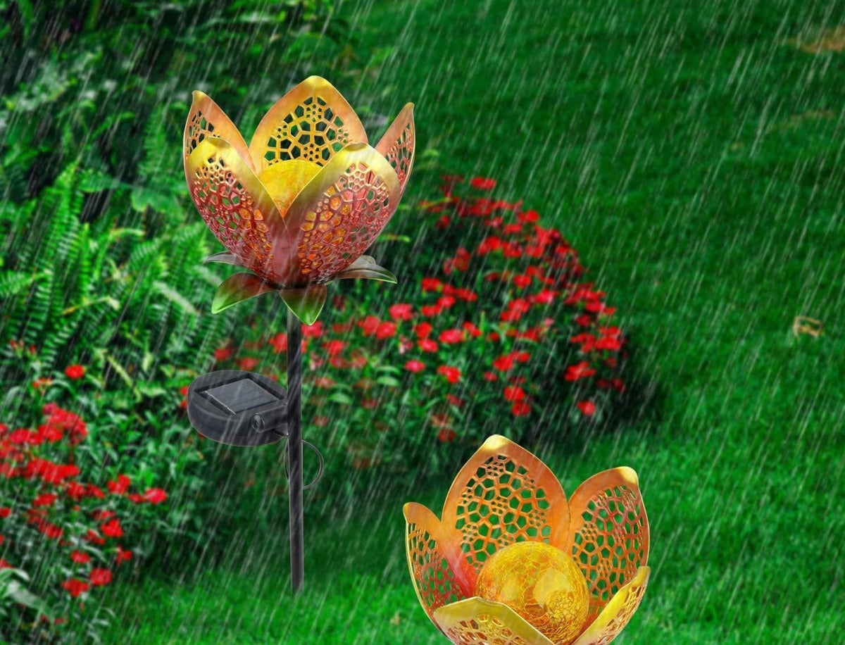 Solar-Powered Flower Garden Light