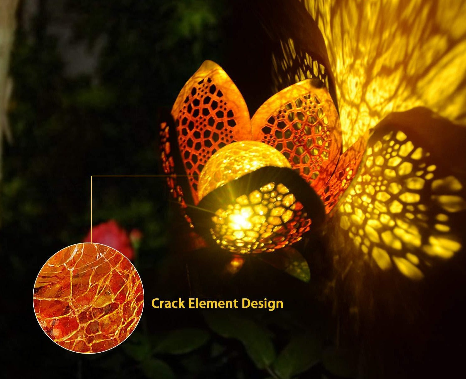 Solar-Powered Flower Garden Light