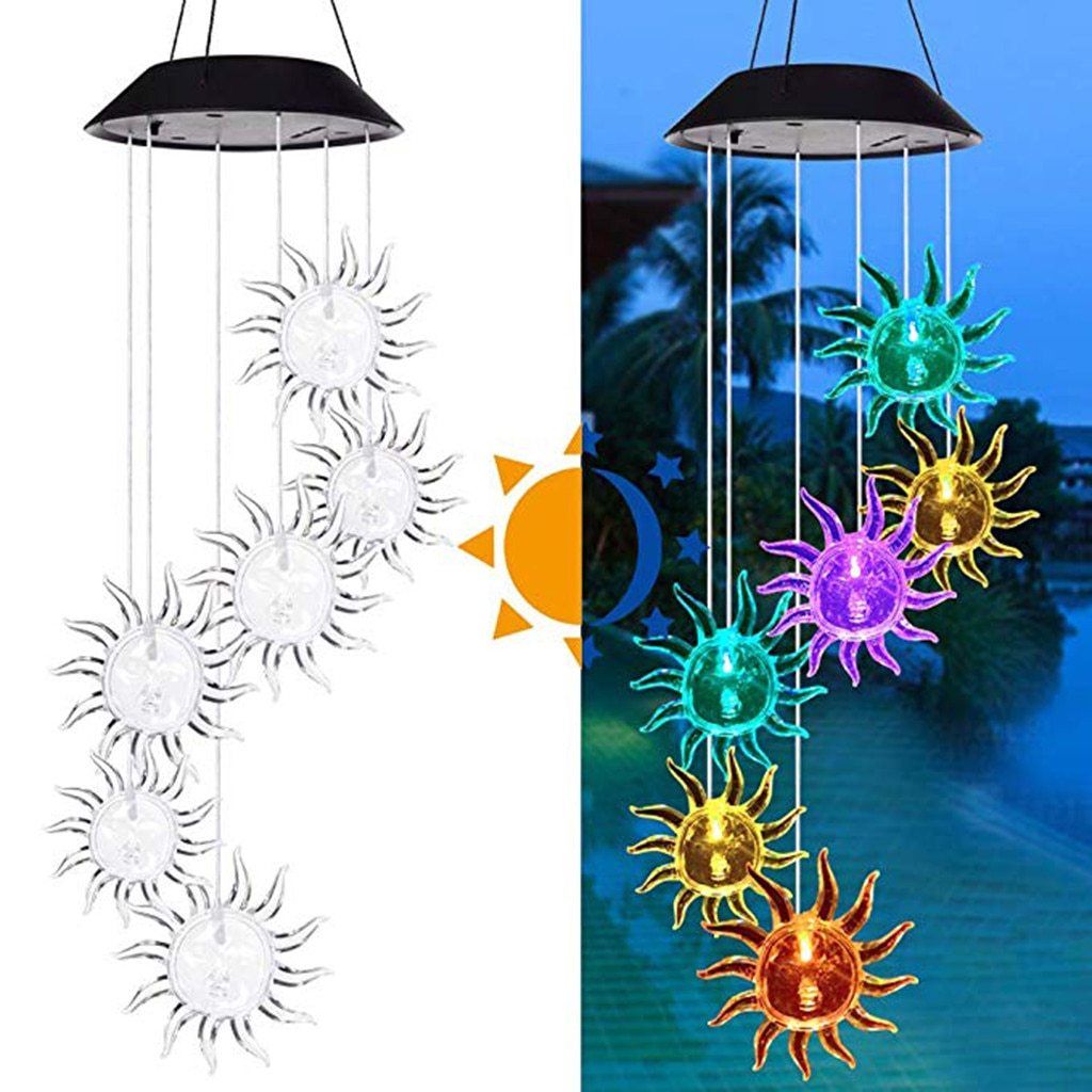 LED Solar-Powered Wind Chime Lights