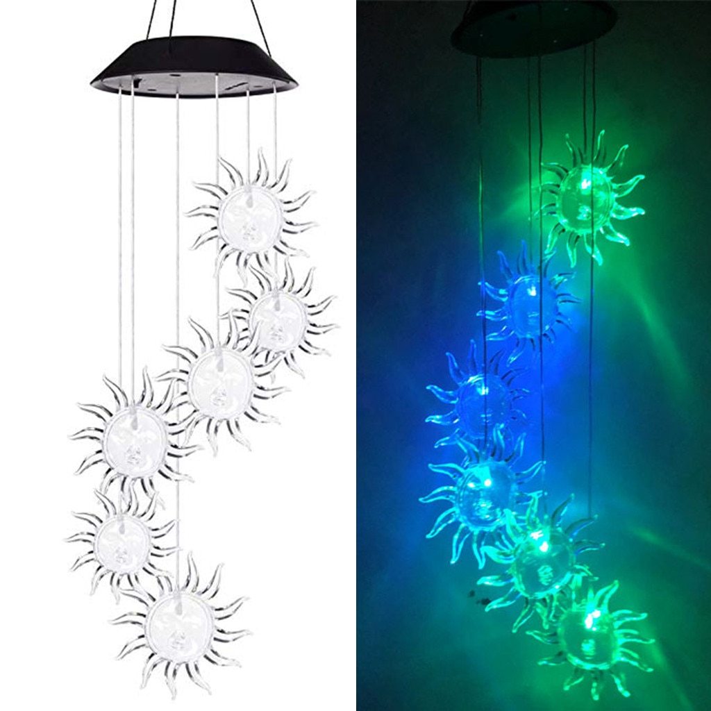 LED Solar-Powered Wind Chime Lights