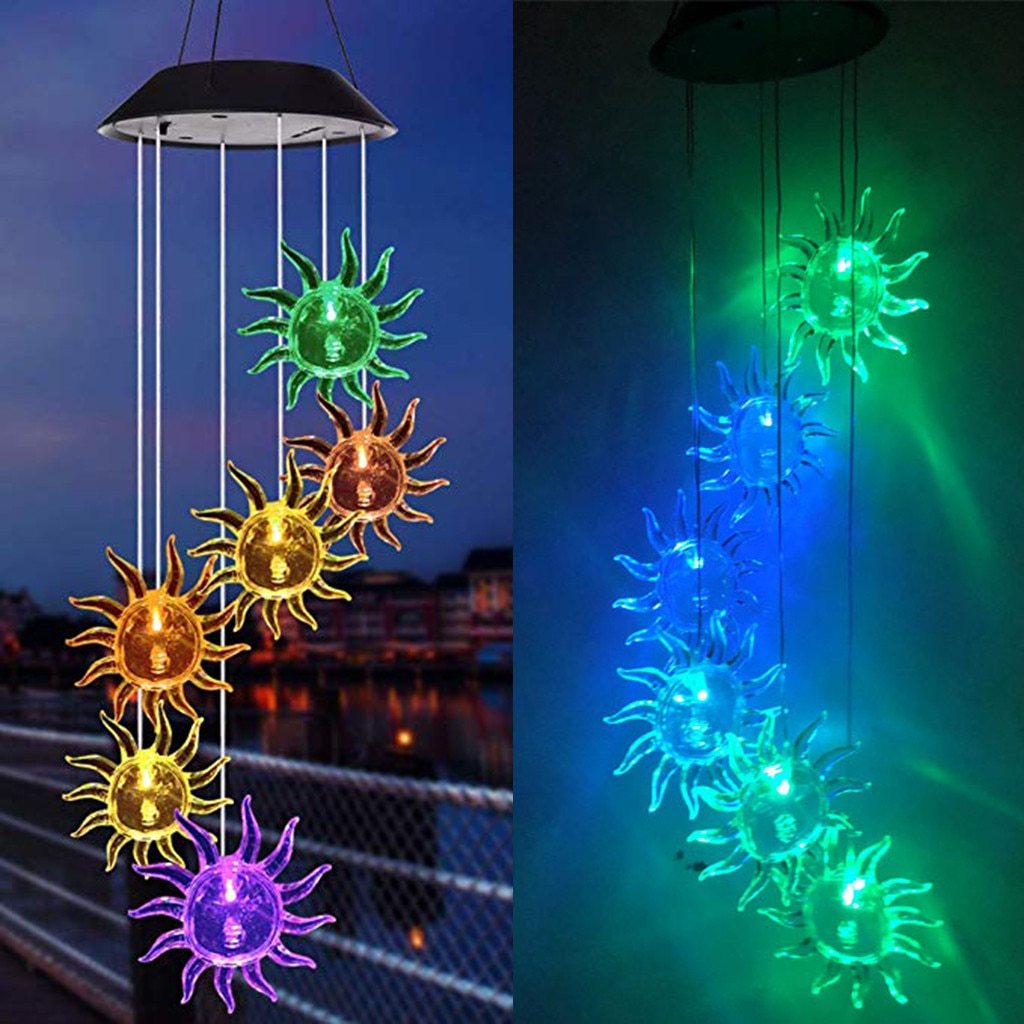 LED Solar-Powered Wind Chime Lights
