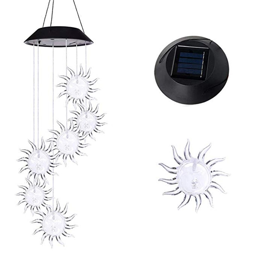 LED Solar-Powered Wind Chime Lights