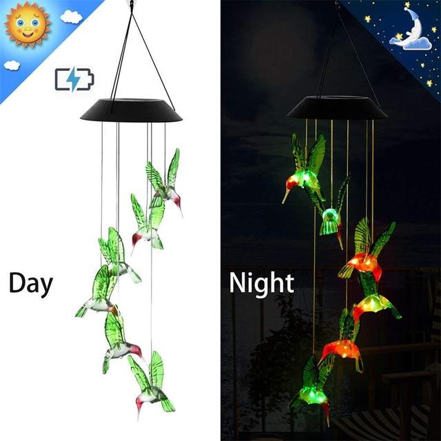 LED Solar-Powered Wind Chime Lights
