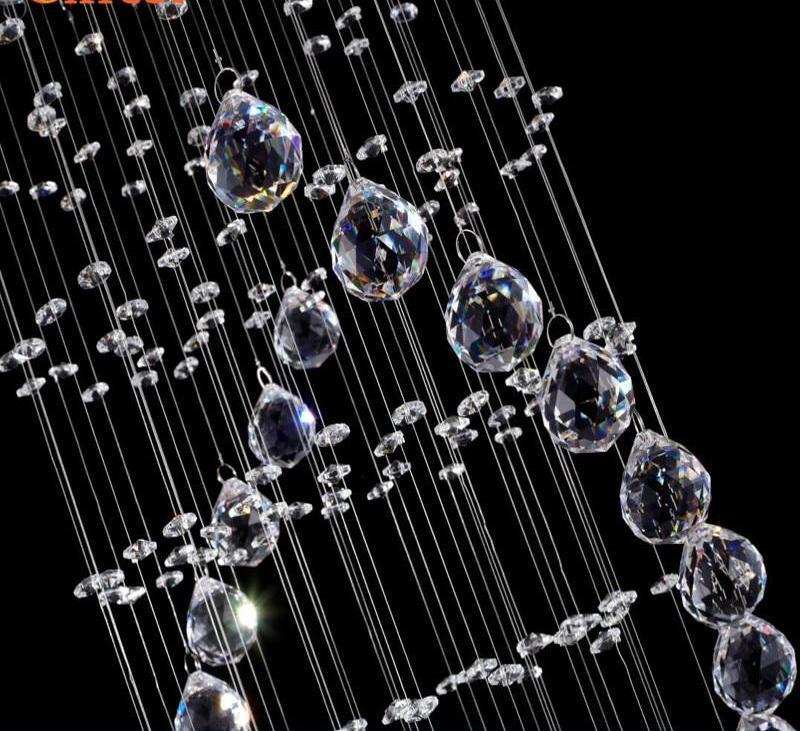 Modern LED Double-Spiral Crystal Chandelier